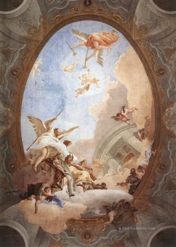  allegorie - Allegorie des Verdienstes begleitet von Adel und Tugend Giovanni Battista Tiepolo
